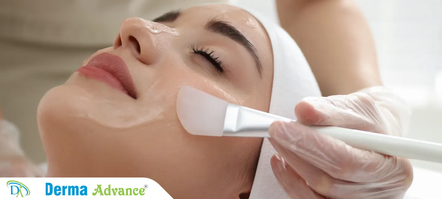 Image of a patient undergoing a Chemical Peel treatment, showing smooth and rejuvenated skin post-treatment.