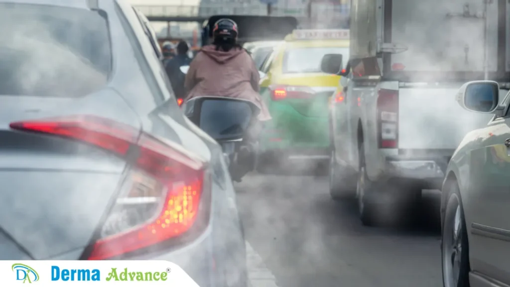 Image showcasing increasing pollution in lucknow. Getting a hydrafacial in lucknow can help combat the skin damage due to the pollution in lucknow.