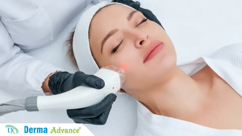 Explanation of Full Face Laser Hair Reduction treatment at Derma Advance in Lucknow